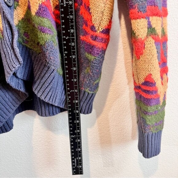 BDG Urban Outfitters Southwest Aztec Knit Cardigan Sweater M Boho Retro Grunge - Picture 8 of 10